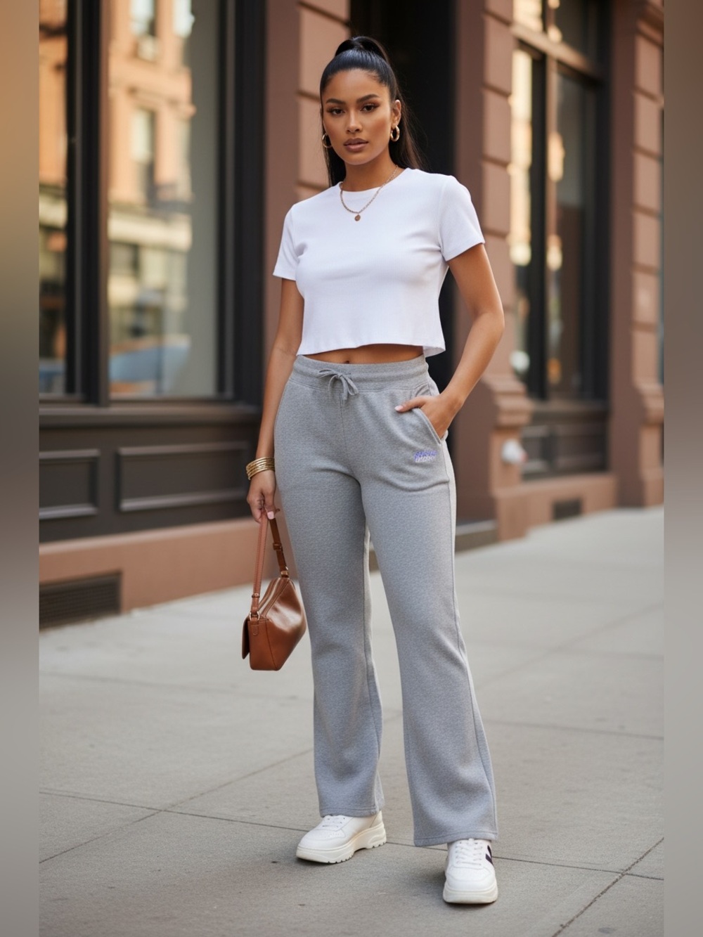 Aeropostale Light Heather Gray Drawstring Sweatpants